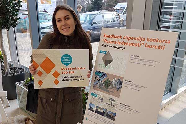 RTA studente Ilze Mežinska uzvar „Swedbank” stipendiju konkursā „Puzura iedvesmoti”
