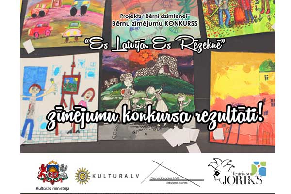 Izraudzīti zīmējumi bērnu krāsojamās grāmatas “Es Latvijā. Es Rēzeknē” tapšanai