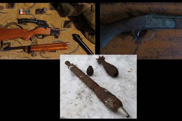 Daugavpils novadā atrasts vesels arsenāls dažādu ieroču