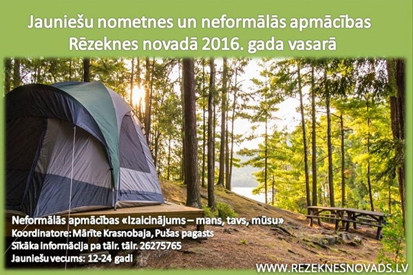 Jauniešu vasaras nometnes Rēzeknes novadā