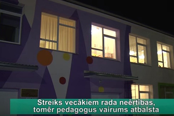 VIDEO:Streiks vecākiem rada neērtības, tomēr pedagogus vairums atbalsta