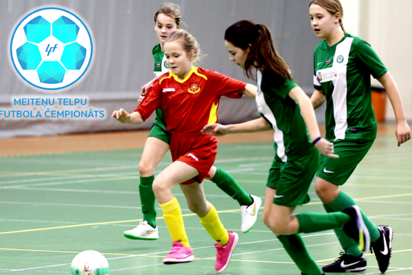 Rēzeknē tikušās Latvijas meiteņu telpu futbola čempionāta U-14 grupas komandas